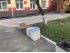 Скамейки и лавочки - Скамейка без спинки Цветник из бетона и бруса